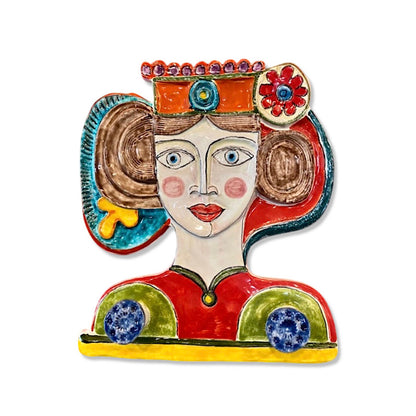 Susanna De Simone Princess Wall Coat Hanger, ceramics, pottery, italian design, majolica, handmade, handcrafted, handpainted, home decor, kitchen art, home goods, deruta, majolica, Artisan, treasures, traditional art, modern art, gift ideas, style, SF, shop small business, artists, shop online, landmark store, legacy, one of a kind, limited edition, gift guide, gift shop, retail shop, decorations, shopping, italy, home staging, home decorating, home interiors