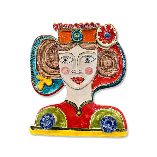 Susanna De Simone Princess Wall Coat Hanger, ceramics, pottery, italian design, majolica, handmade, handcrafted, handpainted, home decor, kitchen art, home goods, deruta, majolica, Artisan, treasures, traditional art, modern art, gift ideas, style, SF, shop small business, artists, shop online, landmark store, legacy, one of a kind, limited edition, gift guide, gift shop, retail shop, decorations, shopping, italy, home staging, home decorating, home interiors