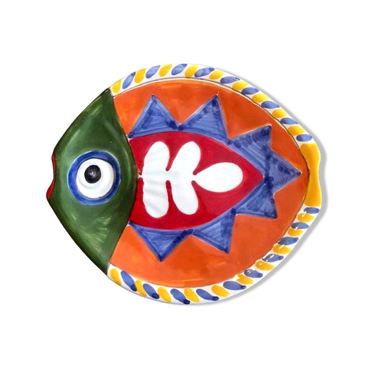De Simone Baby Fish Plate, ceramics, pottery, italian design, majolica, handmade, handcrafted, handpainted, home decor, kitchen art, home goods, deruta, majolica, Artisan, treasures, traditional art, modern art, gift ideas, style, SF, shop small business, artists, shop online, landmark store, legacy, one of a kind, limited edition, gift guide, gift shop, retail shop, decorations, shopping, italy, home staging, home decorating, home interiors