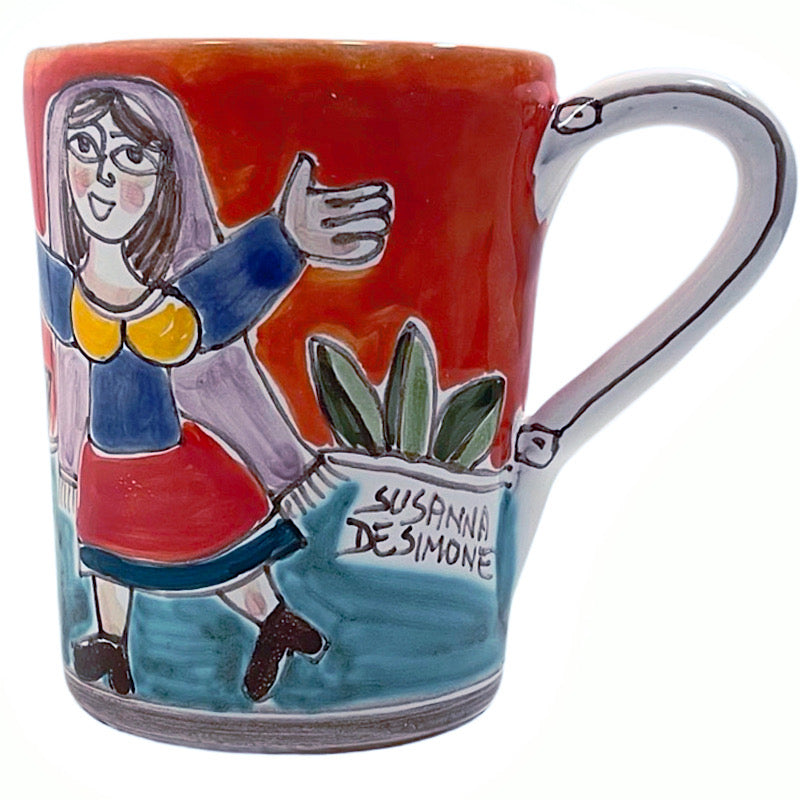 Dancing Mug, ceramics, pottery, italian design, majolica, handmade, handcrafted, handpainted, home decor, kitchen art, home goods, deruta, majolica, Artisan, treasures, traditional art, modern art, gift ideas, style, SF, shop small business, artists, shop online, landmark store, legacy, one of a kind, limited edition, gift guide, gift shop, retail shop, decorations, shopping, italy, home staging, home decorating, home interiors