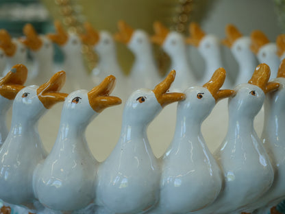 ND Dolfi Merry Ducks, Small Size, ND Dolfi, ceramics, pottery, italian design, majolica, handmade, handcrafted, handpainted, home decor, kitchen art, home goods, deruta, majolica, Artisan, treasures, traditional art, modern art, gift ideas, style, SF, shop small business, artists, shop online, landmark store, legacy, one of a kind, limited edition, gift guide, gift shop, retail shop, decorations, shopping, italy, home staging, home decorating, home interiors, home decor ideas