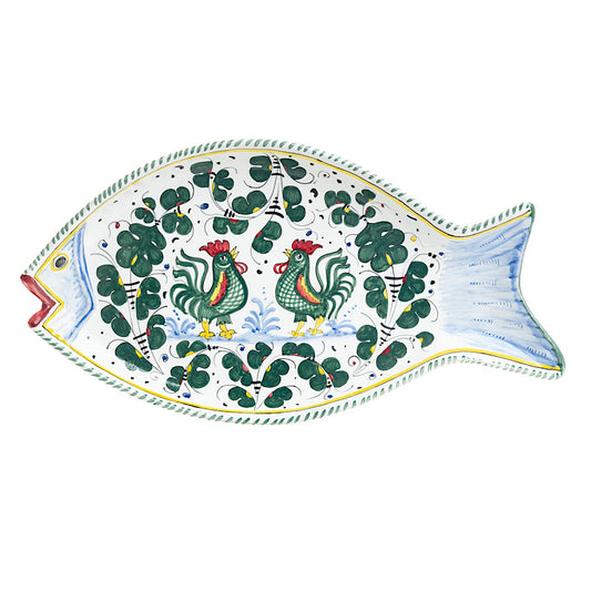 Orvieto Fish Platter, ceramics, pottery, italian design, majolica, handmade, handcrafted, handpainted, home decor, kitchen art, home goods, deruta, majolica, Artisan, treasures, traditional art, modern art, gift ideas, style, SF, shop small business, artists, shop online, landmark store, legacy, one of a kind, limited edition, gift guide, gift shop, retail shop, decorations, shopping, italy, home staging, home decorating, home interiors