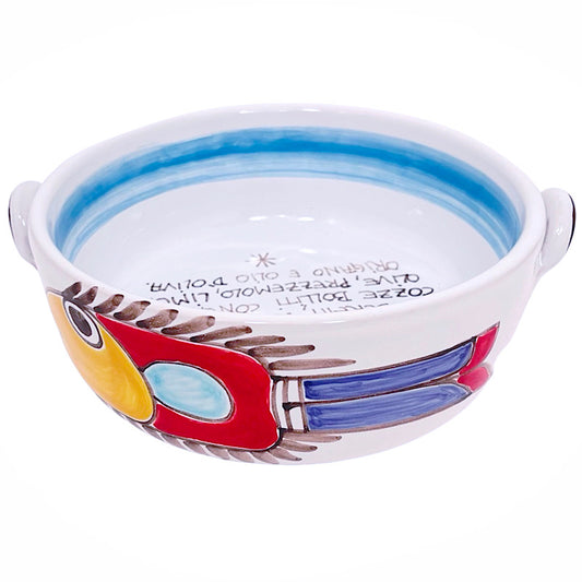 Recipe Bowl Pesto di Pomodoro - Large, ceramics, pottery, italian design, majolica, handmade, handcrafted, handpainted, home decor, kitchen art, home goods, deruta, majolica, Artisan, treasures, traditional art, modern art, gift ideas, style, SF, shop small business, artists, shop online, landmark store, legacy, one of a kind, limited edition, gift guide, gift shop, retail shop, decorations, shopping, italy, home staging, home decorating, home interiors
