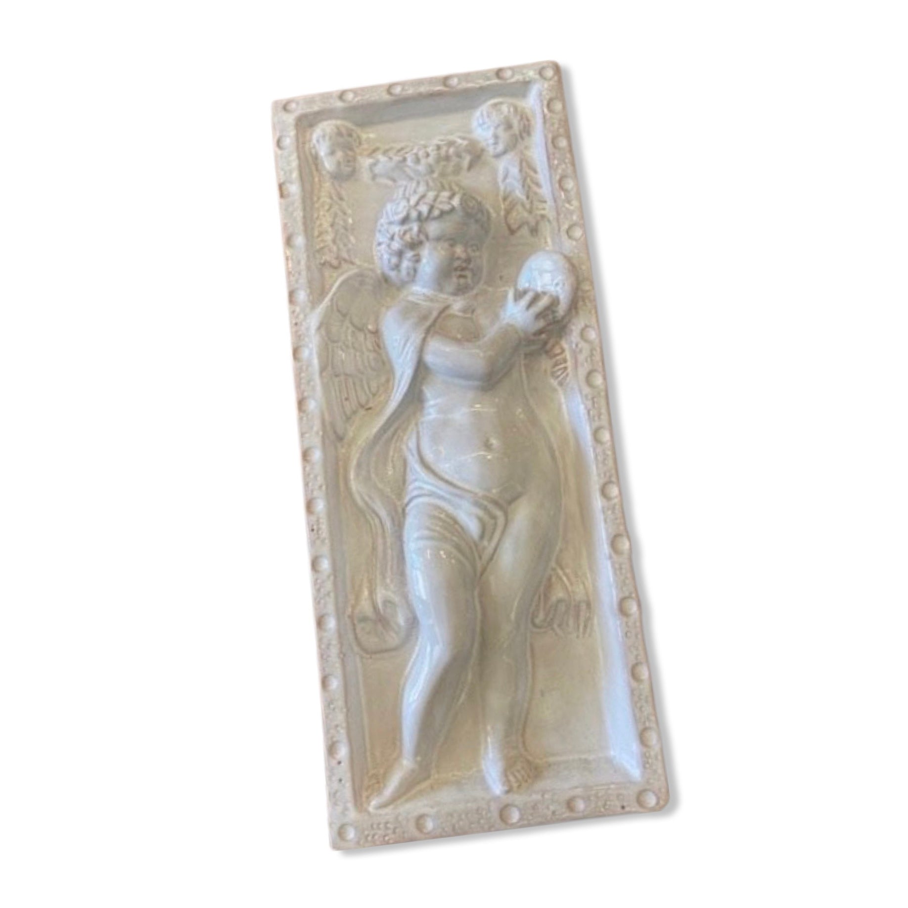 Musical Angel Drum Rectangular Plaque, ceramics, pottery, italian design, majolica, handmade, handcrafted, handpainted, home decor, kitchen art, home goods, deruta, majolica, Artisan, treasures, traditional art, modern art, gift ideas, style, SF, shop small business, artists, shop online, landmark store, legacy, one of a kind, limited edition, gift guide, gift shop, retail shop, decorations, shopping, italy, home staging, home decorating, home interiors