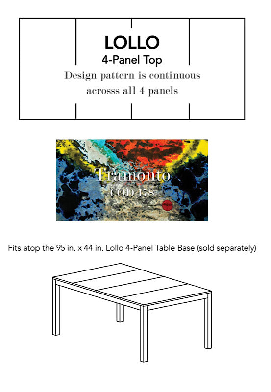 Domiziani Lava Stone Rectangular Tabletop, 4 Panels - Tramonto, ceramics, pottery, italian design, majolica, handmade, handcrafted, handpainted, home decor, kitchen art, home goods, deruta, majolica, Artisan, treasures, traditional art, modern art, gift ideas, style, SF, shop small business, artists, shop online, landmark store, legacy, one of a kind, limited edition, gift guide, gift shop, retail shop, decorations, shopping, italy, home staging, home decorating, home interiors