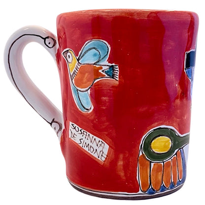 Carabiniare Mug, ceramics, pottery, italian design, majolica, handmade, handcrafted, handpainted, home decor, kitchen art, home goods, deruta, majolica, Artisan, treasures, traditional art, modern art, gift ideas, style, SF, shop small business, artists, shop online, landmark store, legacy, one of a kind, limited edition, gift guide, gift shop, retail shop, decorations, shopping, italy, home staging, home decorating, home interiors