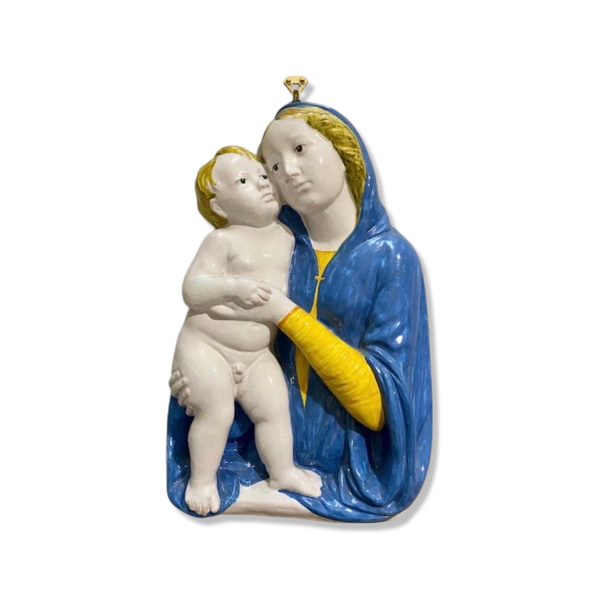 Della Robbia Madonna & Child, ceramics, pottery, italian design, majolica, handmade, handcrafted, handpainted, home decor, kitchen art, home goods, deruta, majolica, Artisan, treasures, traditional art, modern art, gift ideas, style, SF, shop small business, artists, shop online, landmark store, legacy, one of a kind, limited edition, gift guide, gift shop, retail shop, decorations, shopping, italy, home staging, home decorating, home interiors