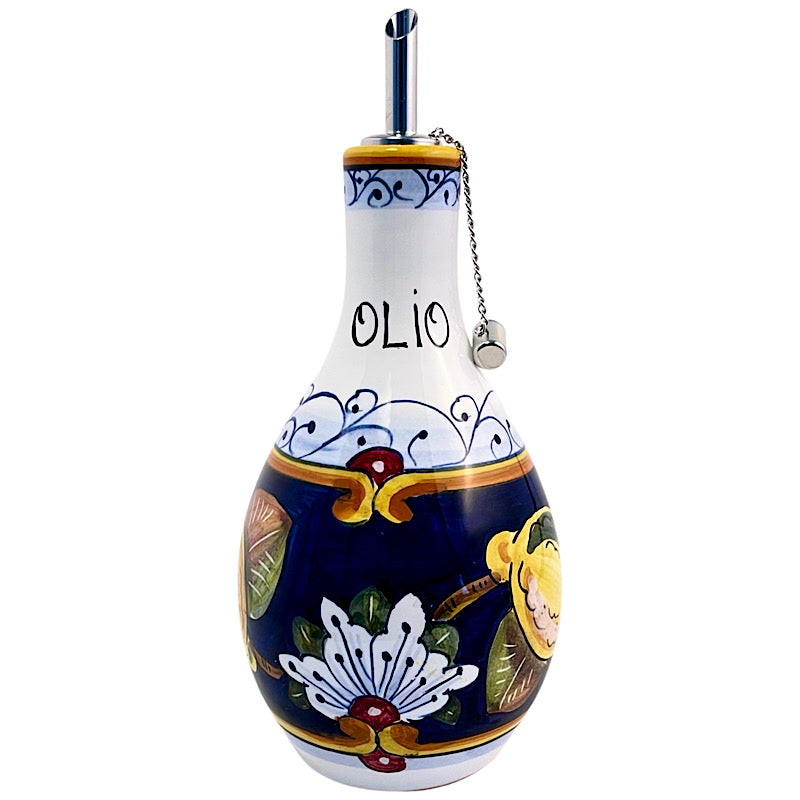 Pia's Lemons - Navy Olive Oil Bottle